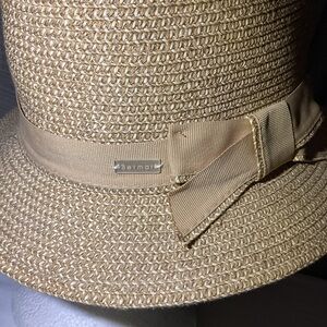 Betmar Women's Beige Straw Hat with Bow